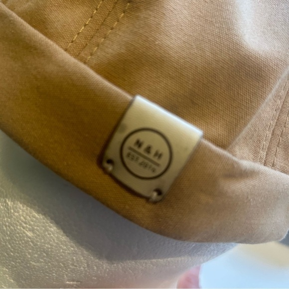 N & H tan cotton minimalist adjustable Free size beanie, cap, unisex, retro - Picture 2 of 6